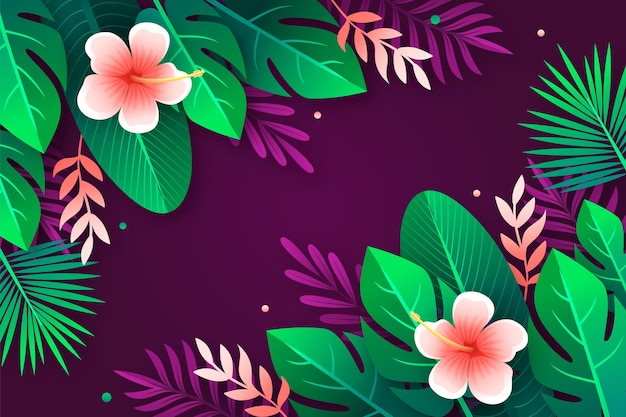 Fundo de folhas tropicais