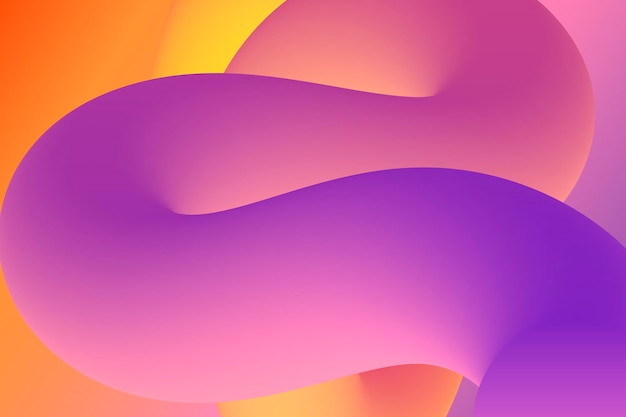 Fundo de formas 3d, vetor de formas líquidas gradientes abstratas roxas