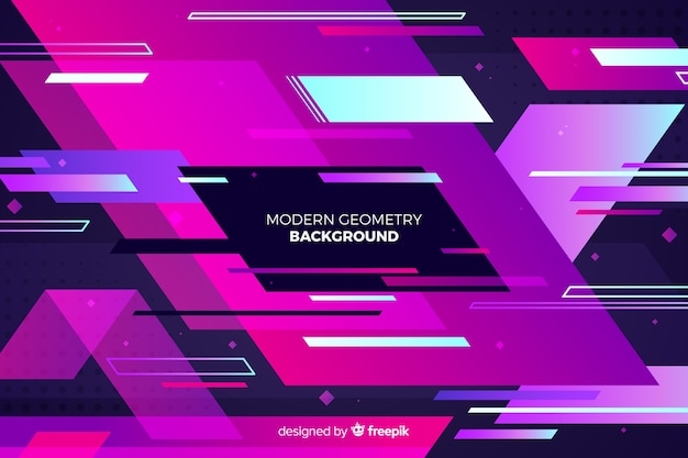 Fundo de formas geométricas gradiente