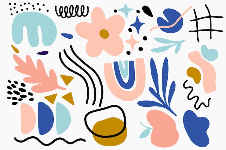 Vetor grátis fundo de formas orgânicas abstratas de mão desenhada