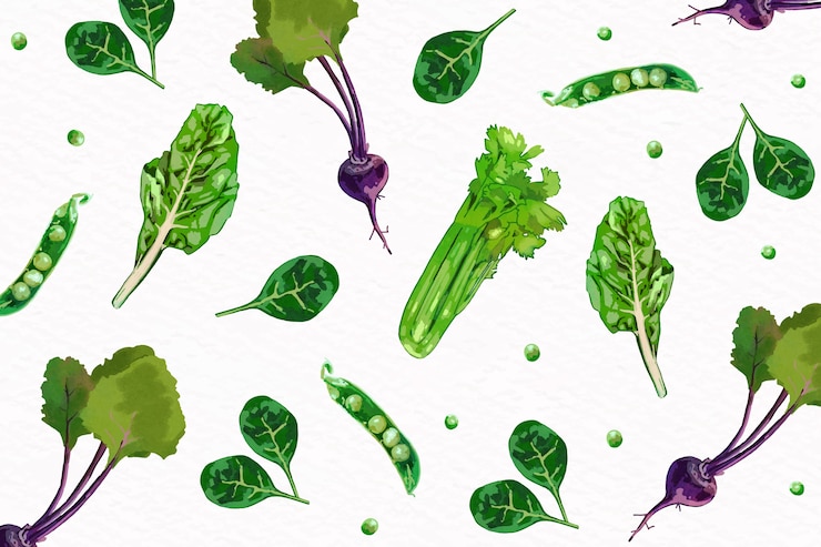 Vetor grátis fundo de frutas e legumes