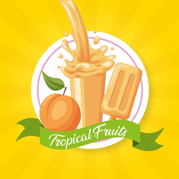 Fundo de frutas tropicais