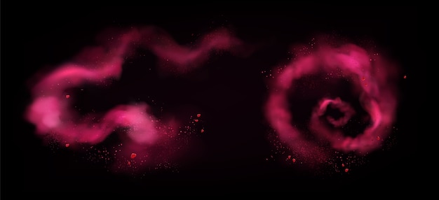 Fundo de fumaça rosa realista