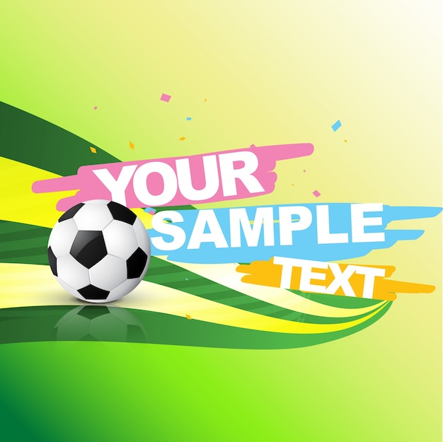 Vetor grátis fundo de futebol abstrato com espaço para o seu texto