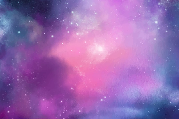 Fundo de galáxia em aquarela