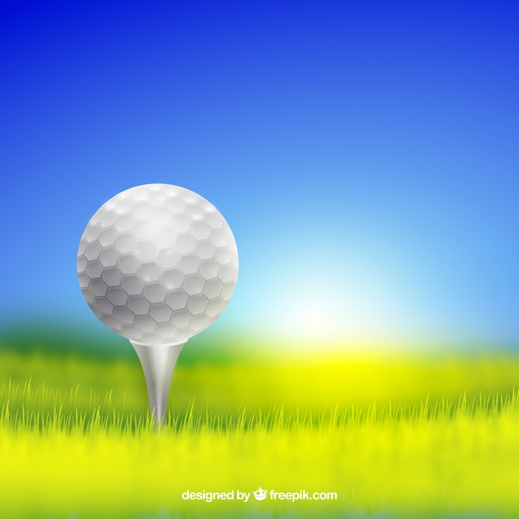 Vetor grátis fundo de golfe ensolarado