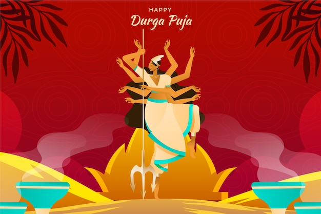 Fundo de gradiente durga puja