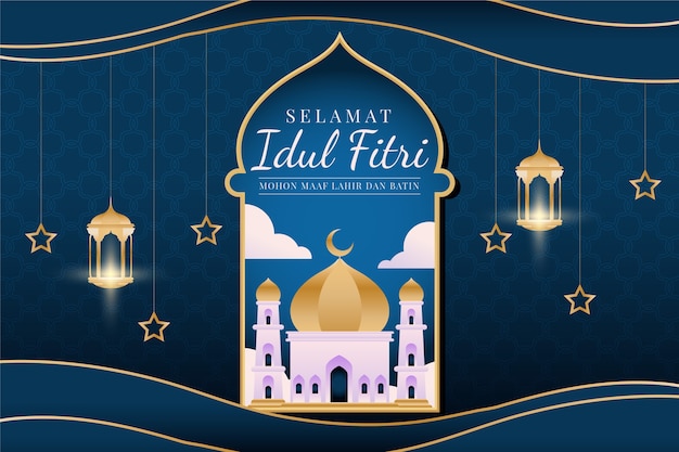 Fundo de gradiente idul fitri