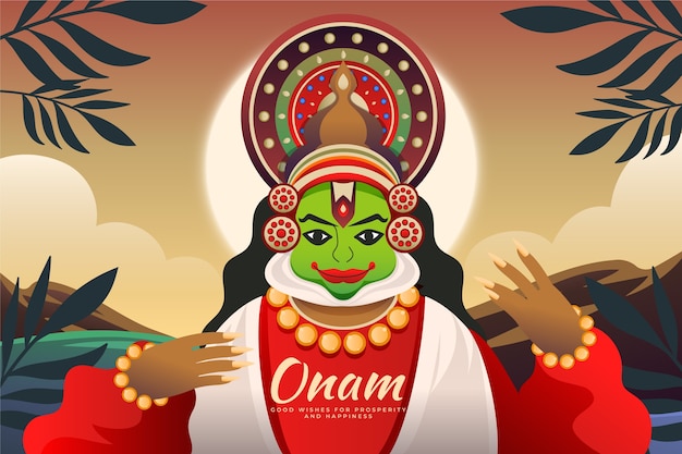 Vetor grátis fundo de gradiente onam