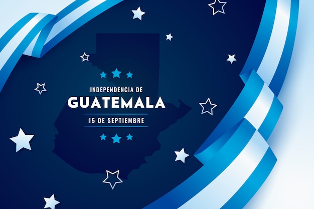 Vetor grátis fundo de gradiente para a celebração do dia da independência da guatemala