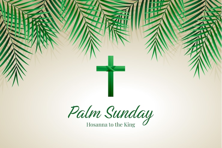 Vetor grátis fundo de gradiente para palm sunday