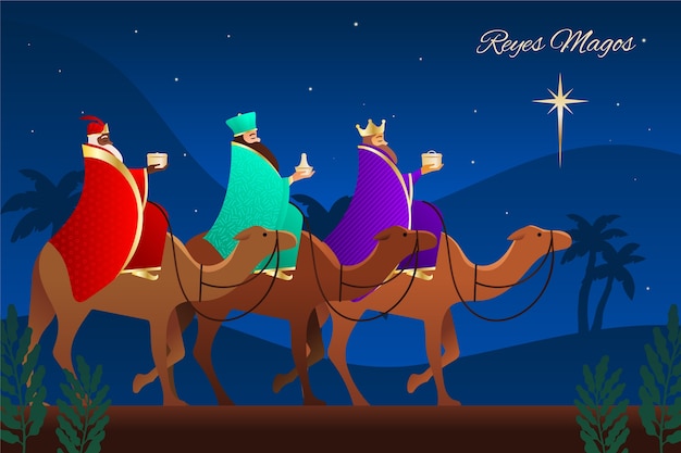 Fundo de gradiente para reyes magos