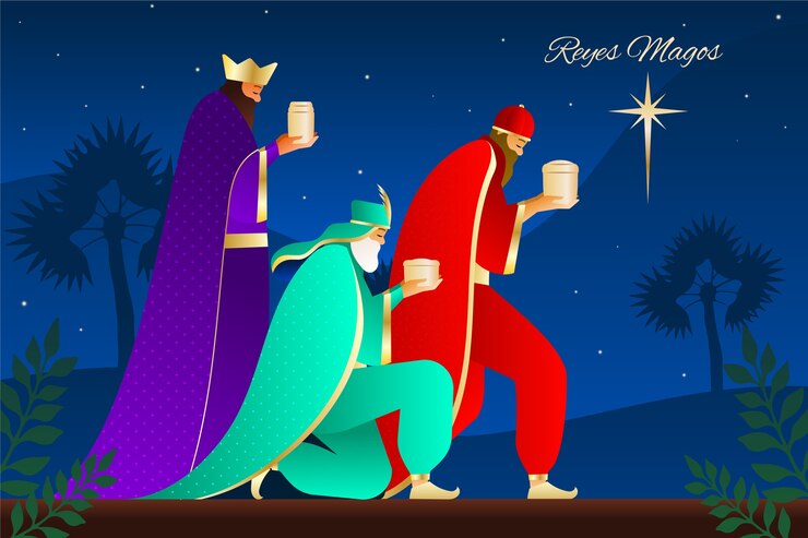 Vetor grátis fundo de gradiente para reyes magos