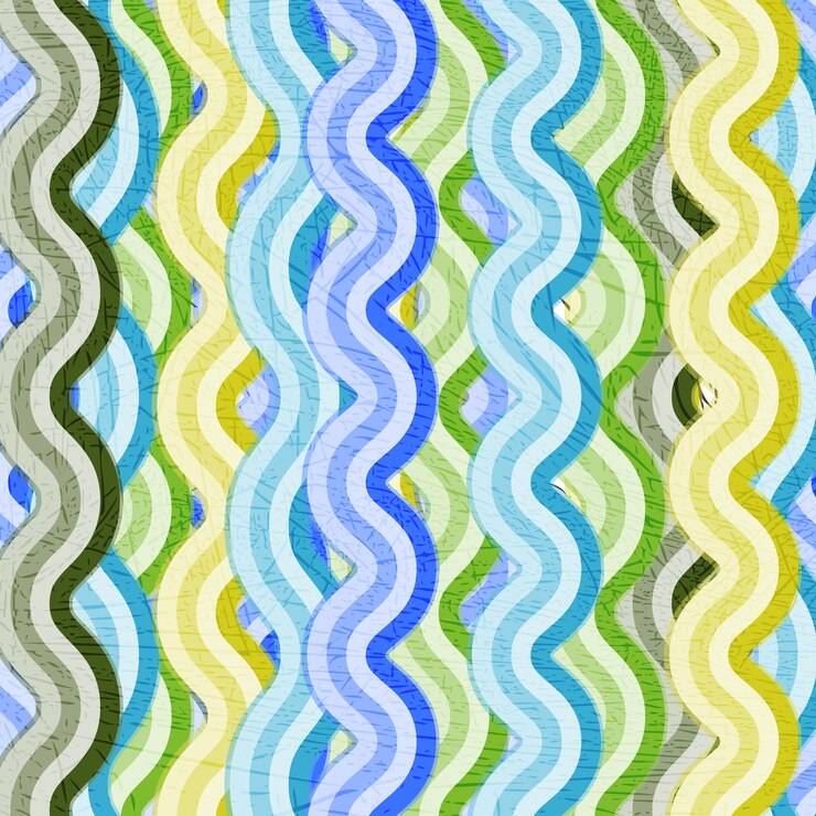 Vetor grátis fundo de grunge vector com listras coloridas e ondas