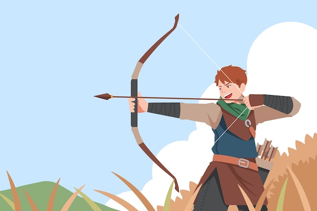 Fundo de guerreiro de design plano