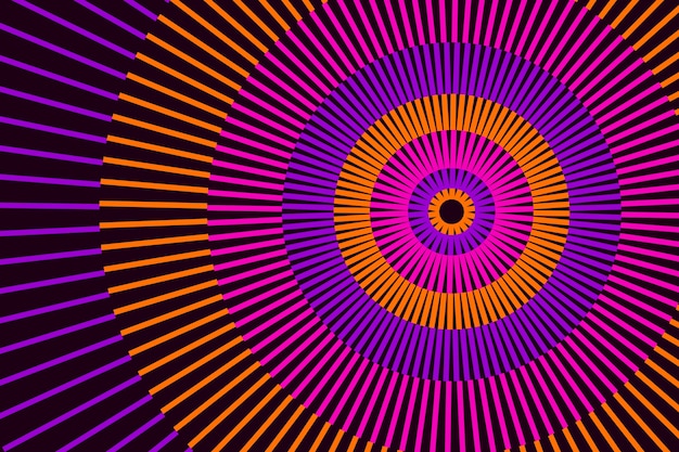 Fundo de ilusão de ótica de design plano