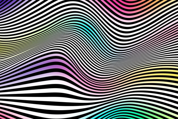Fundo de ilusão de ótica desenhado à mão