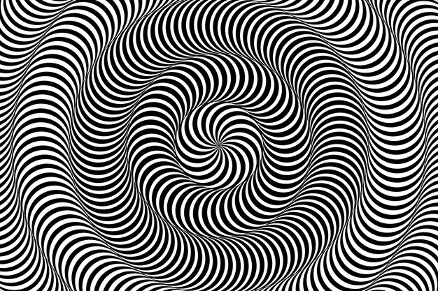Fundo de ilusão de ótica desenhado à mão