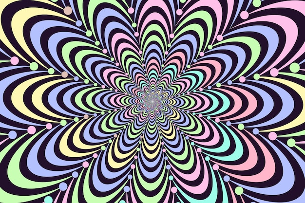 Fundo de ilusão de ótica desenhado à mão