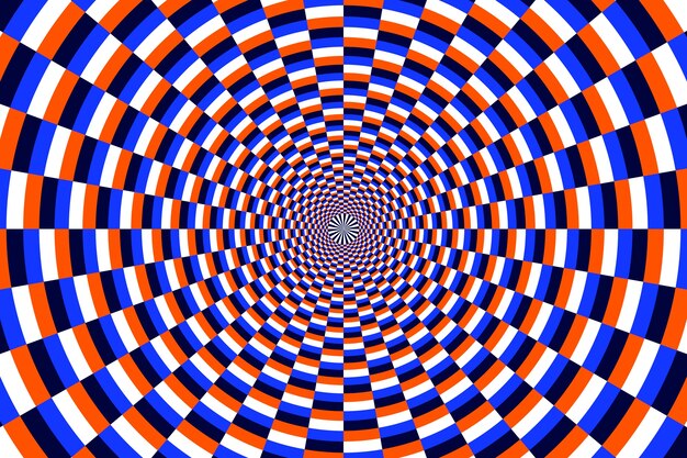 fundo de ilusão óptica de design plano