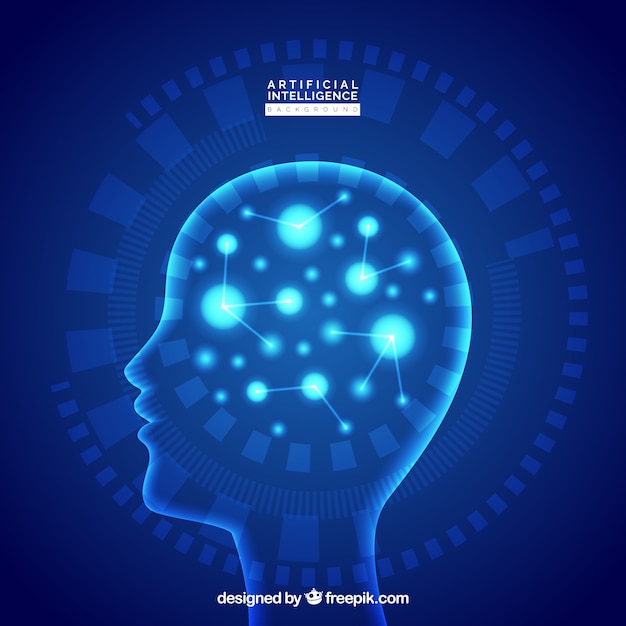 Vetor grátis fundo de inteligência artificial em estilo abstrato