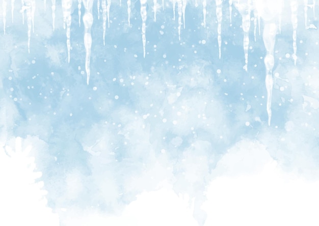 Vetor grátis fundo de inverno de natal com neve e pingentes