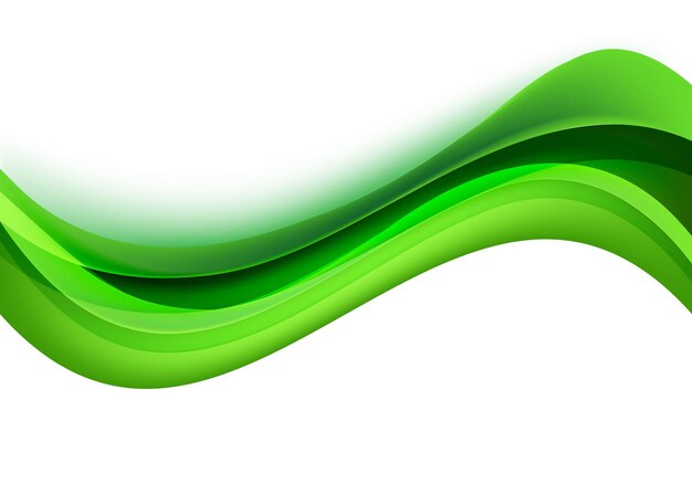 Fundo de linhas de onda verde elegante