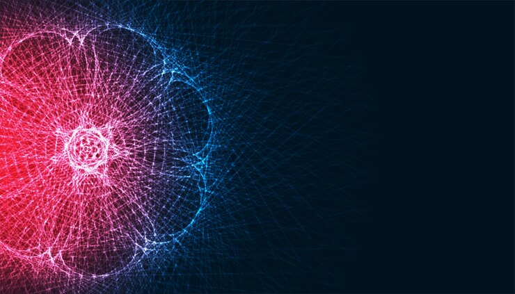 Vetor grátis fundo de linhas de tecnologia brilhante fractal abstrato