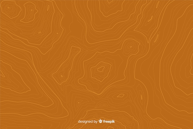 Vetor grátis fundo de linhas topográficas em tons de laranja