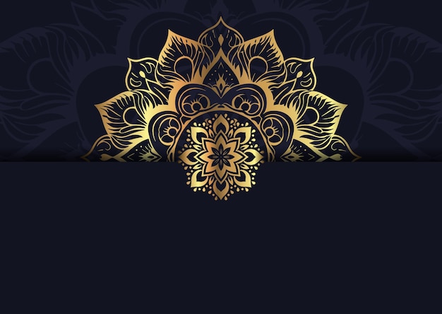 Fundo de luxo com design decorativo de mandala