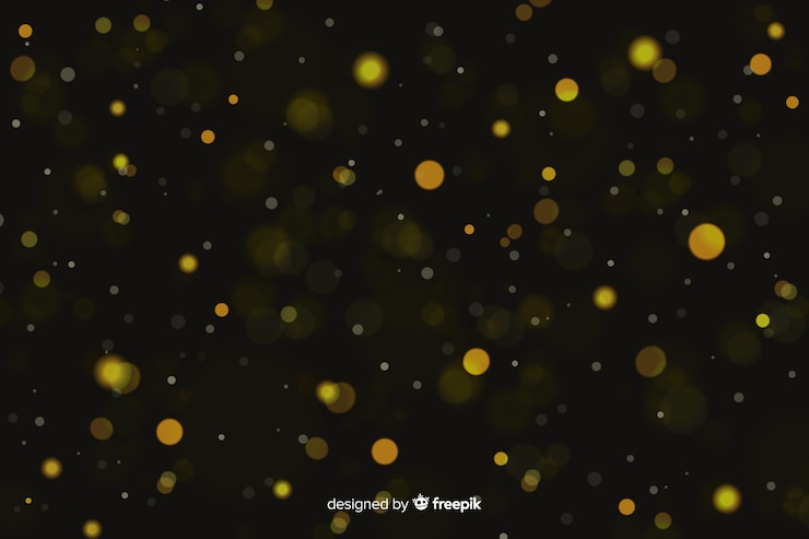 Vetor grátis fundo de luxo com partículas douradas bokeh