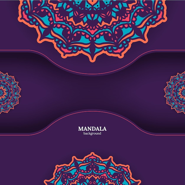 Fundo de mandala colorido ornamental de luxo