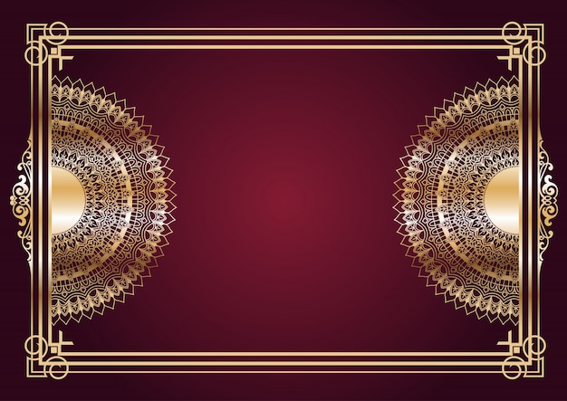 Fundo de mandala de ouro elegante