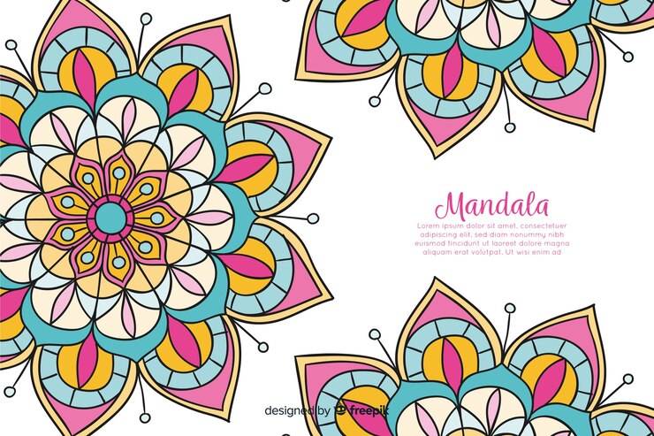 Vetor grátis fundo de mandala decorativa de mão desenhada