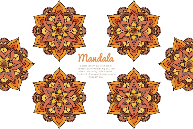 Fundo de mandala desenhado à mão