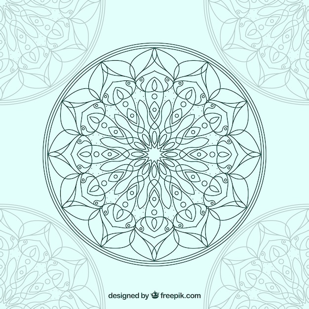 Fundo de mandala lineal