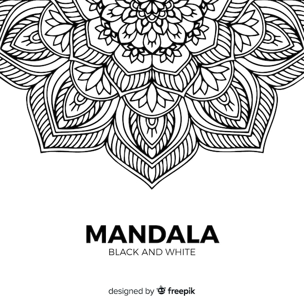 Vetor grátis fundo de mandala linear