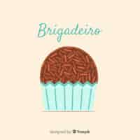 Vetor grátis fundo de mão desenhada brigadeiro