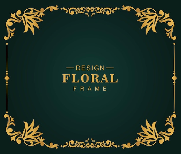 Vetor grátis fundo de moldura floral ornamental dourada luxuosa