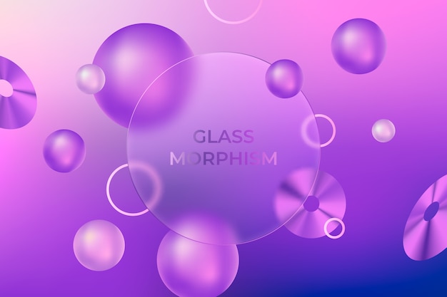 Fundo de morfismo de vidro realista