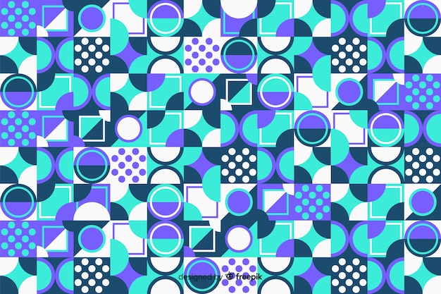 Fundo de mosaico colorido formas geométricas