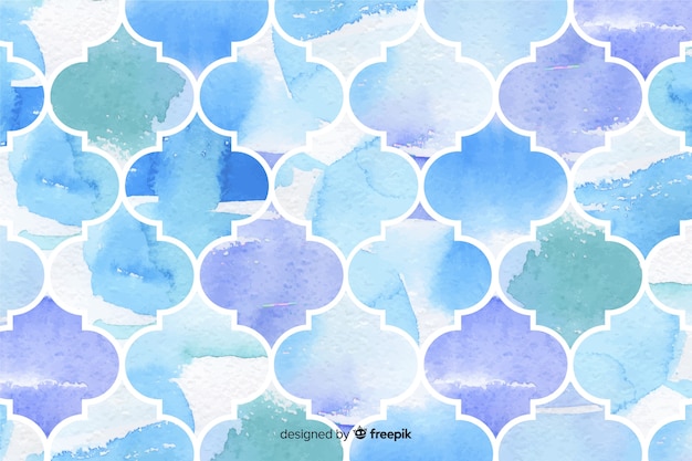 Fundo de mosaico em aquarela