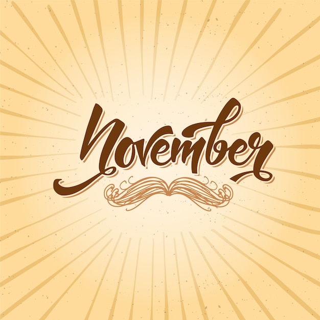 Fundo de Movember com letras