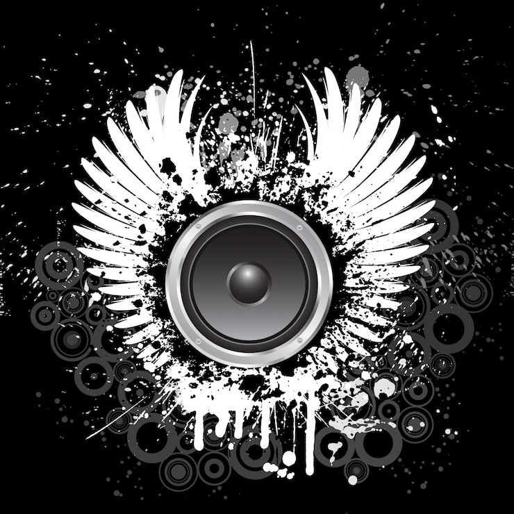 Vetor grátis fundo de música grunge