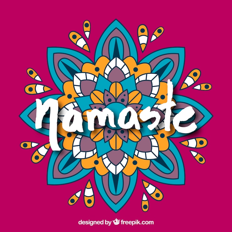 Vetor grátis fundo de namaste criativo