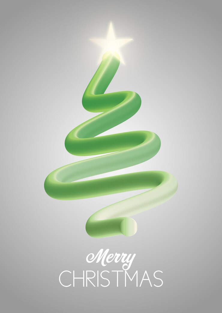 Vetor grátis fundo de natal com design de árvore de estilo 3d