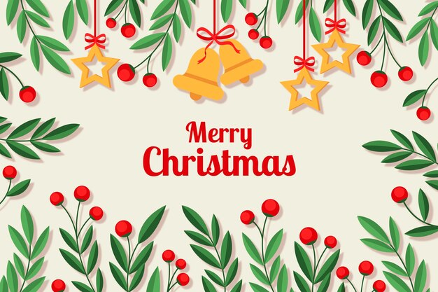 Fundo de natal de design plano