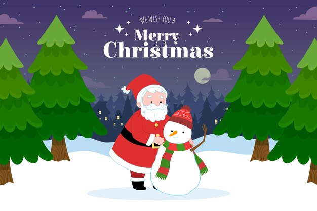 Fundo de natal desenhado à mão