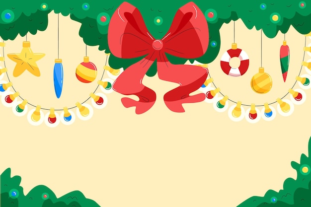 Fundo de natal desenhado à mão