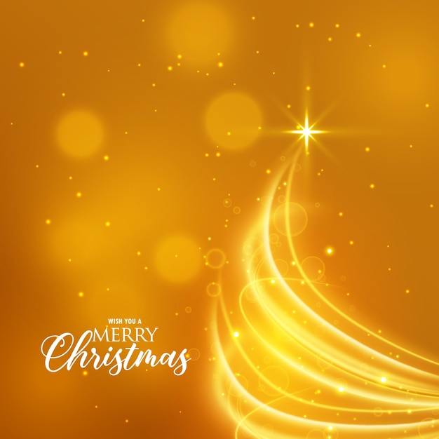 Fundo de natal dourado com design criativo da árvore